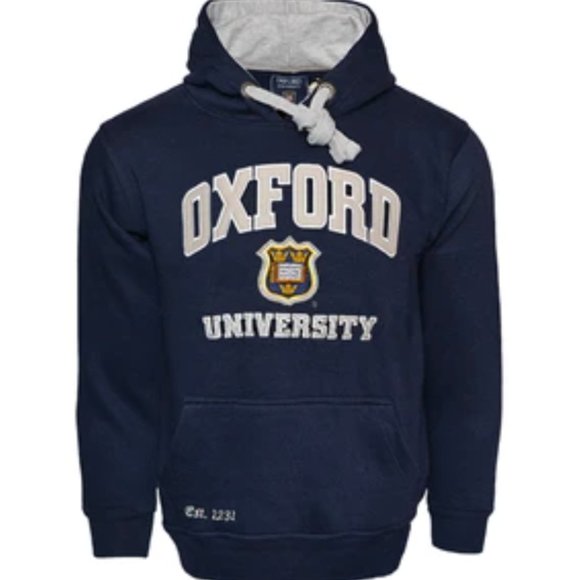 Unisex Navy Oxford Hoodie - Picture 1 of 1